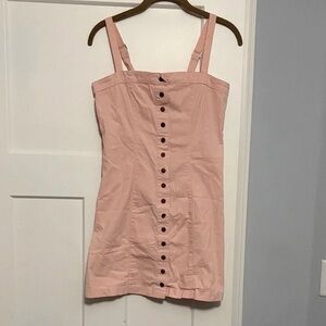 Forever 21 Blush Buttoned Mini Dress